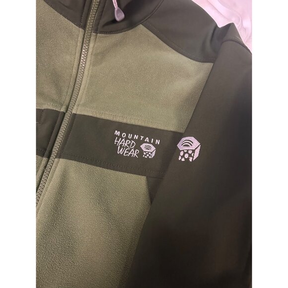 Mountain Hardwear Mens AirShield Elite Tech Jacket Green Full Zip Fleece XL - Picture 4 of 6